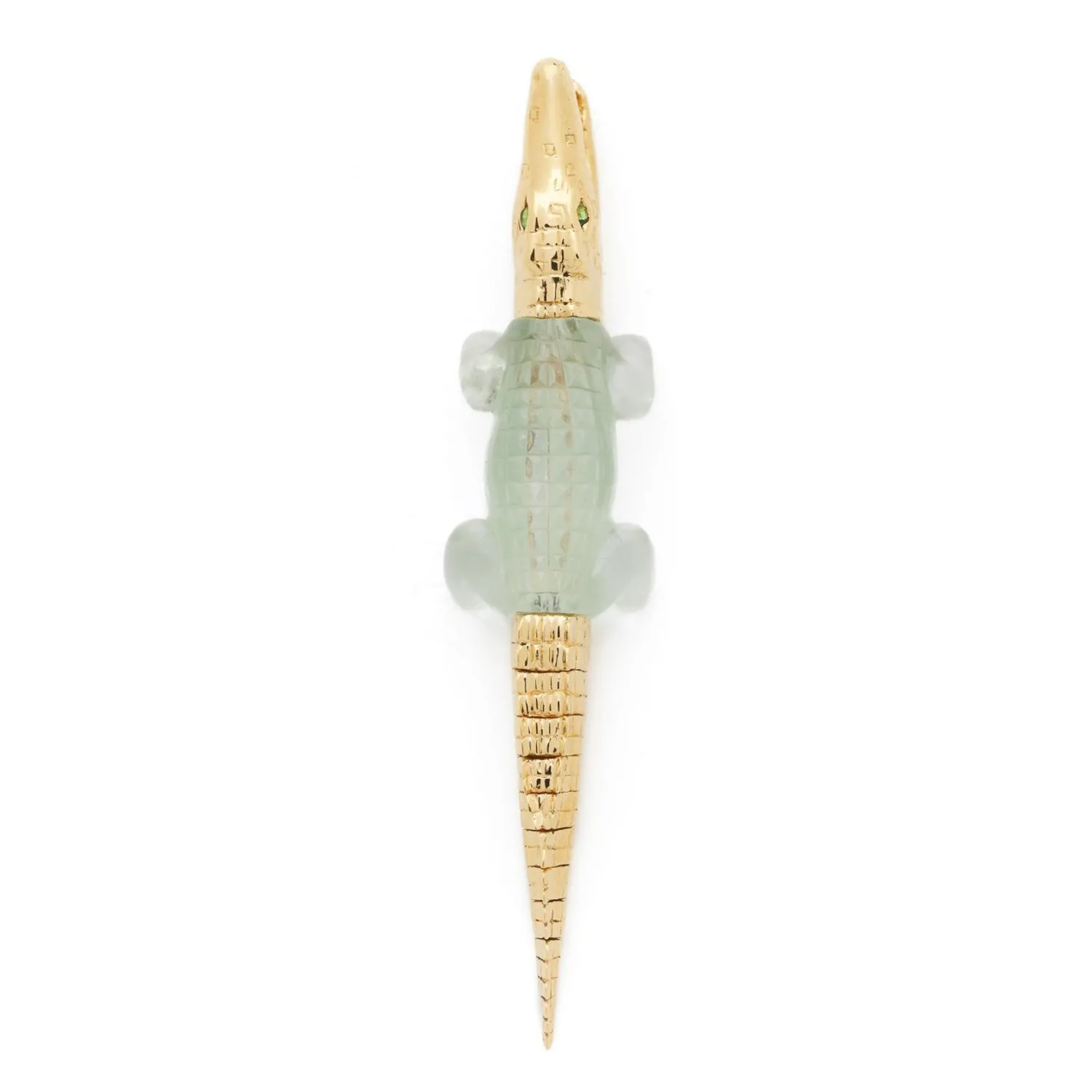 Bibi van der Velden Alligator Green Amethyst Bite Earring Cheap