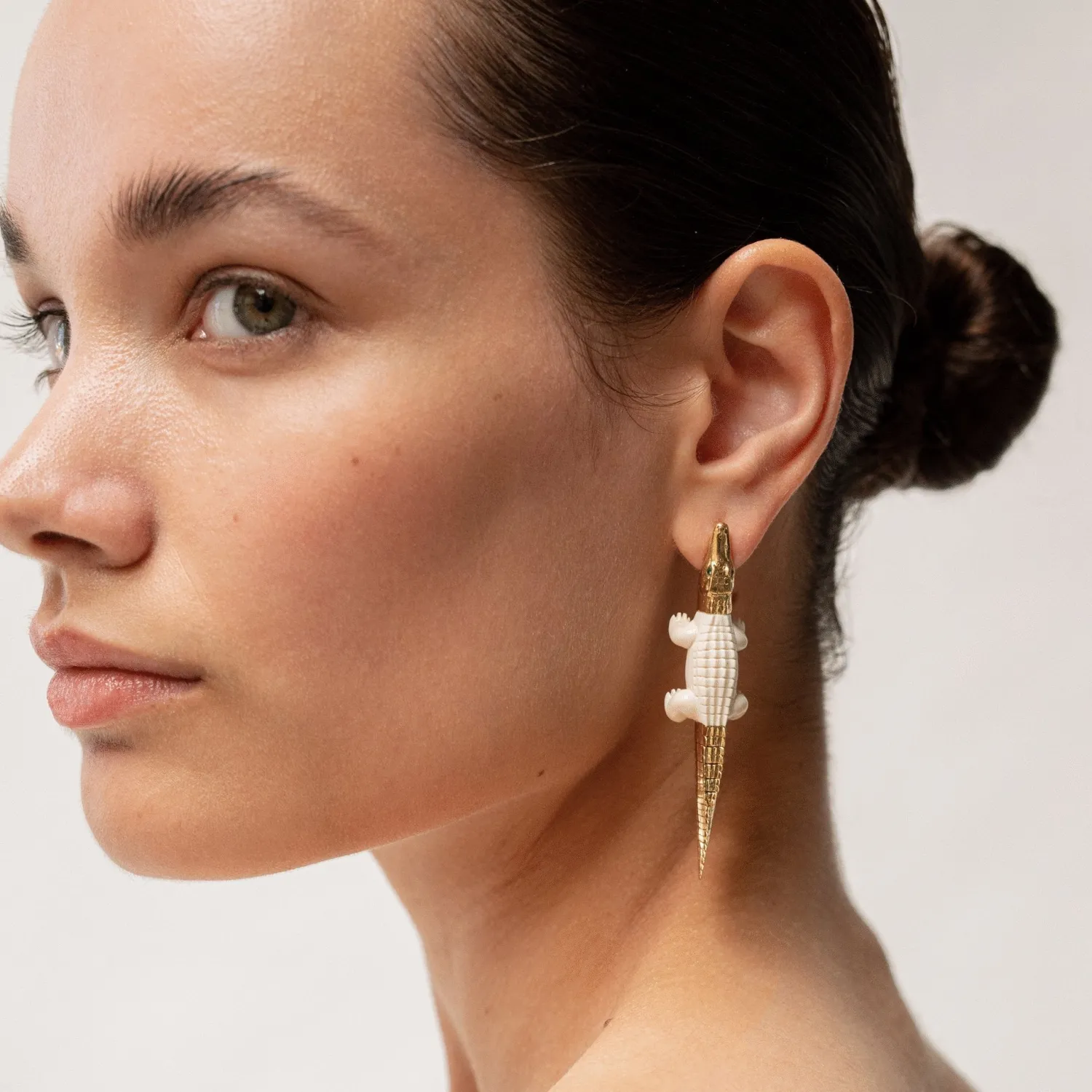 Bibi van der Velden Alligator Mammoth Bite Earring Large Best Sale