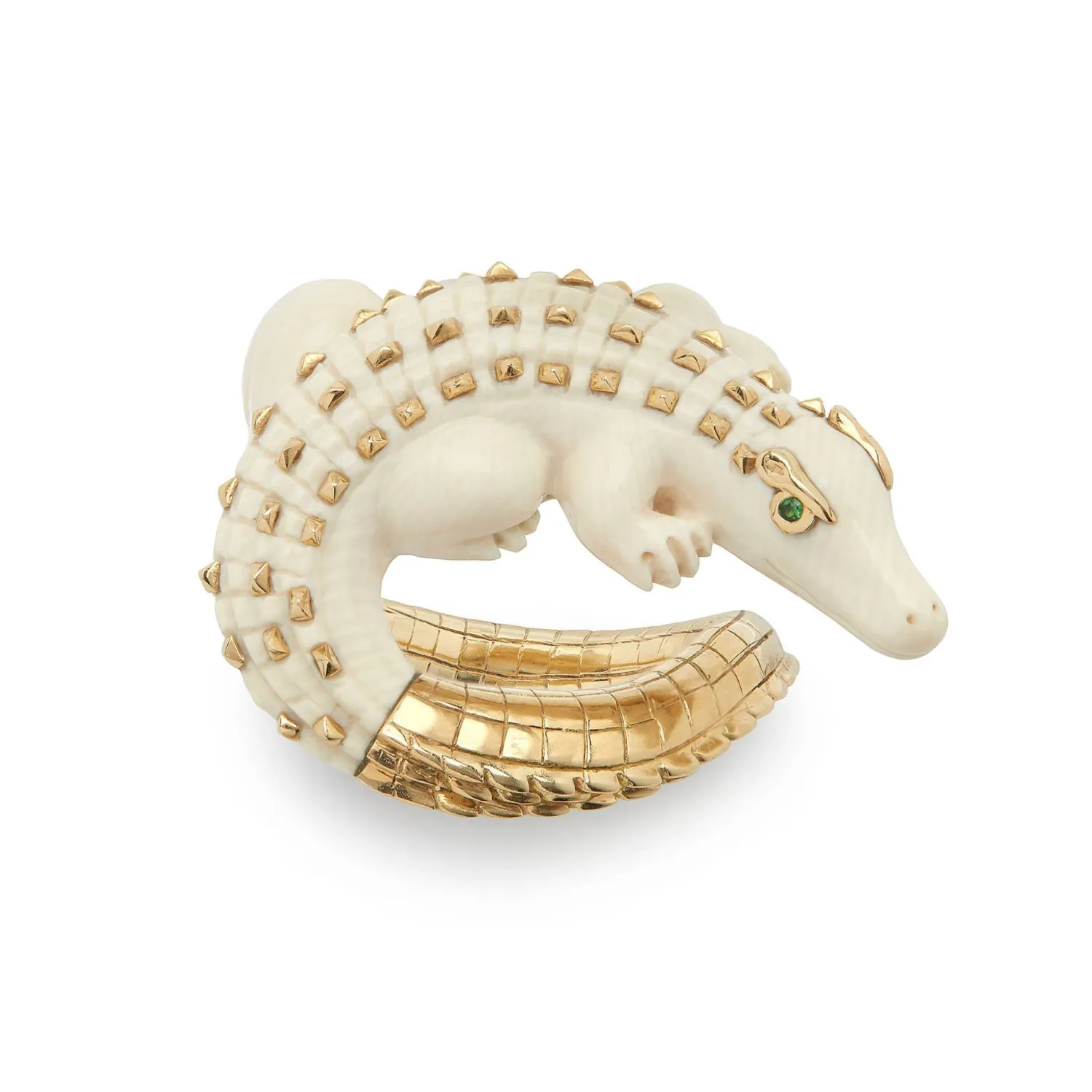 Bibi van der Velden Alligator Mammoth Twist Ring Best