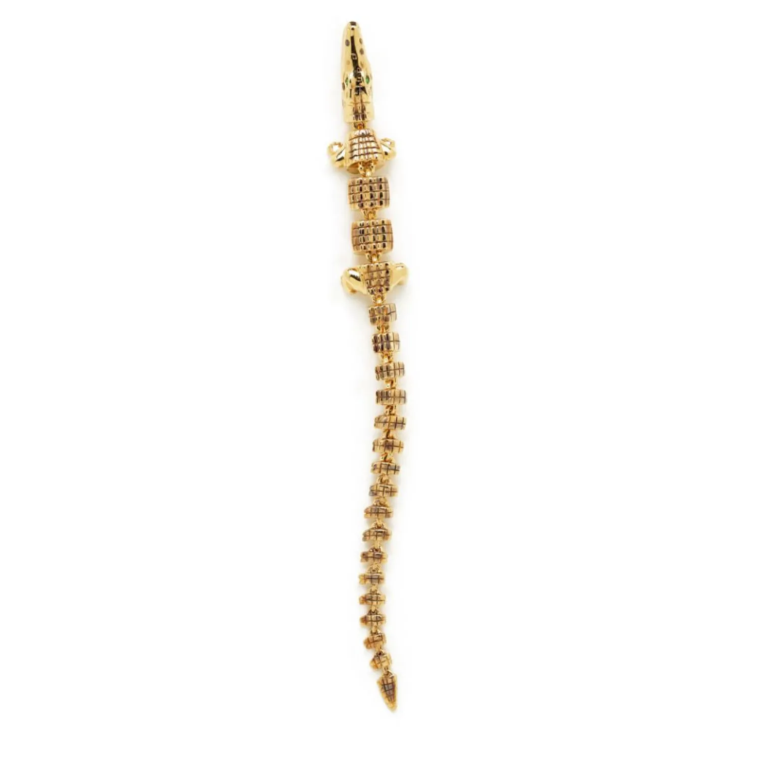 Bibi van der Velden Alligator Vertebrae Bite Earring Extra Long Flash Sale