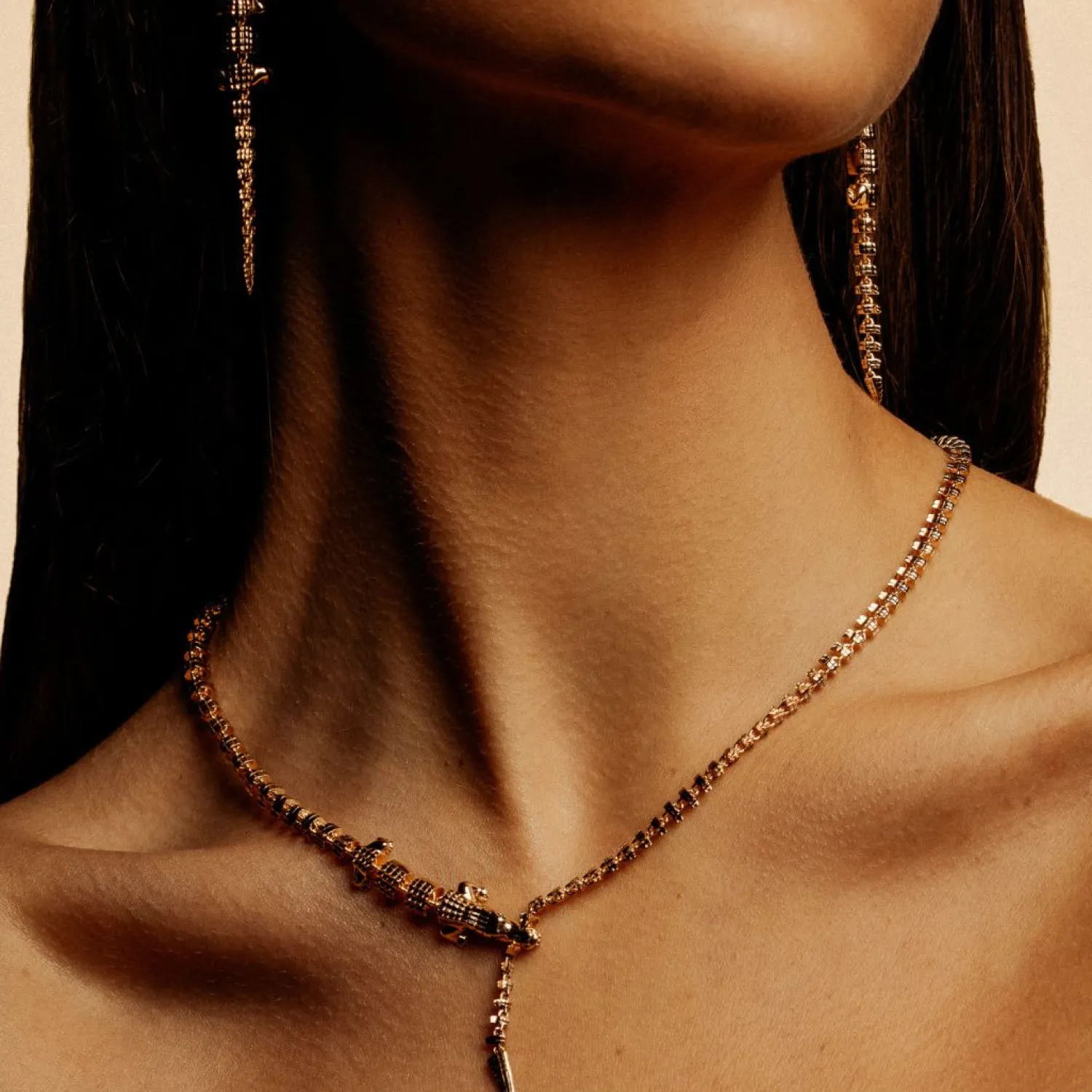 Bibi van der Velden Alligator Vertebrae Necklace Outlet