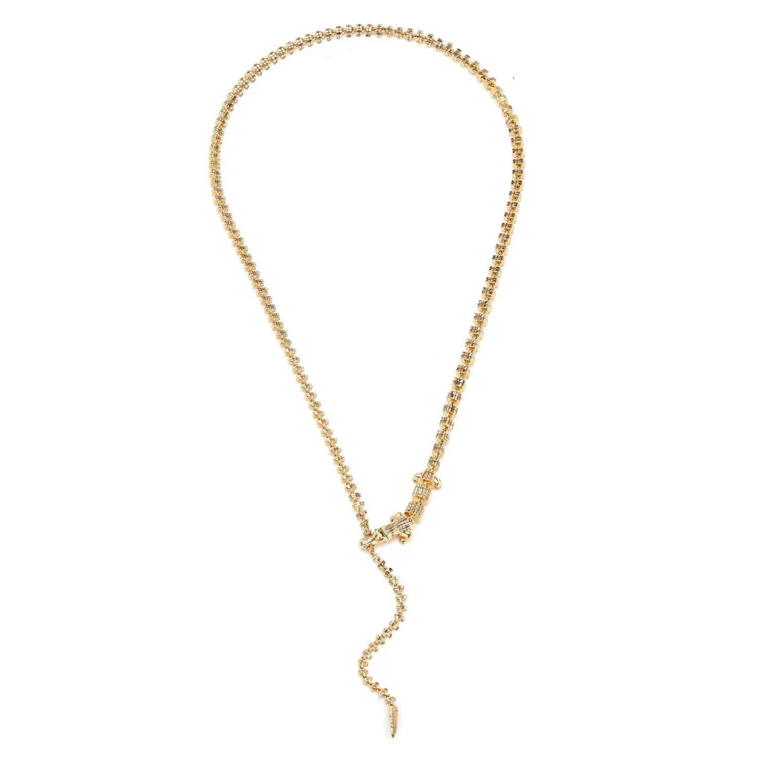 Bibi van der Velden Alligator Vertebrae Necklace Extra Long Discount