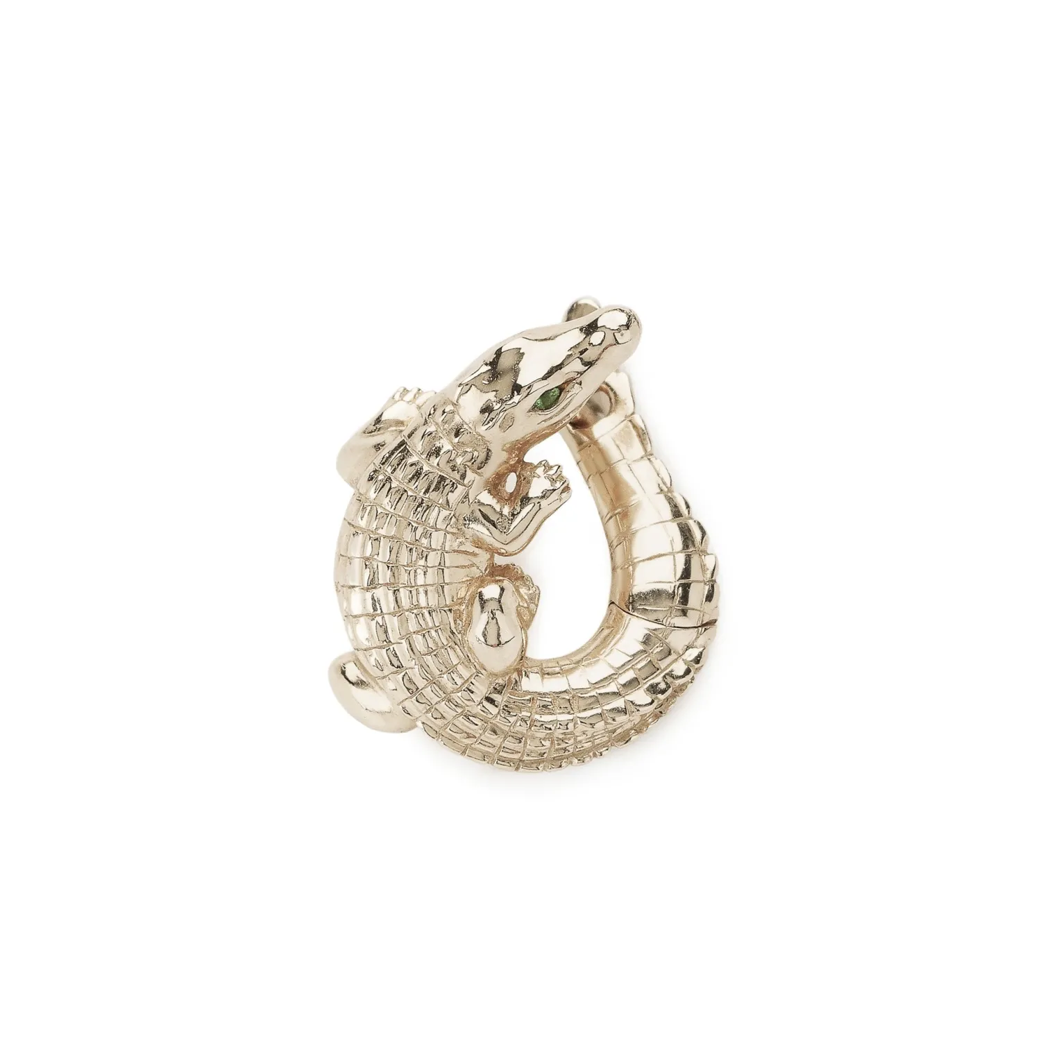 Bibi van der Velden Alligator White Gold Twist Earring Hot