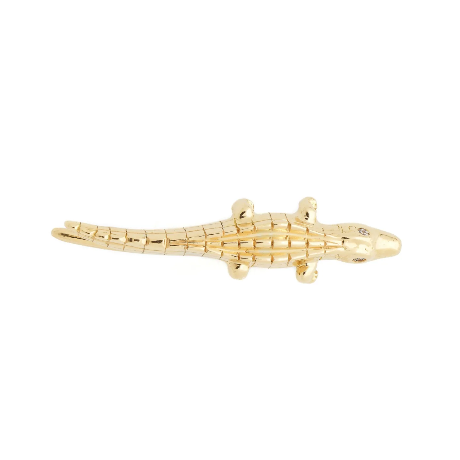 Bibi van der Velden Alligator Yellow Gold Ear Climber Fashion
