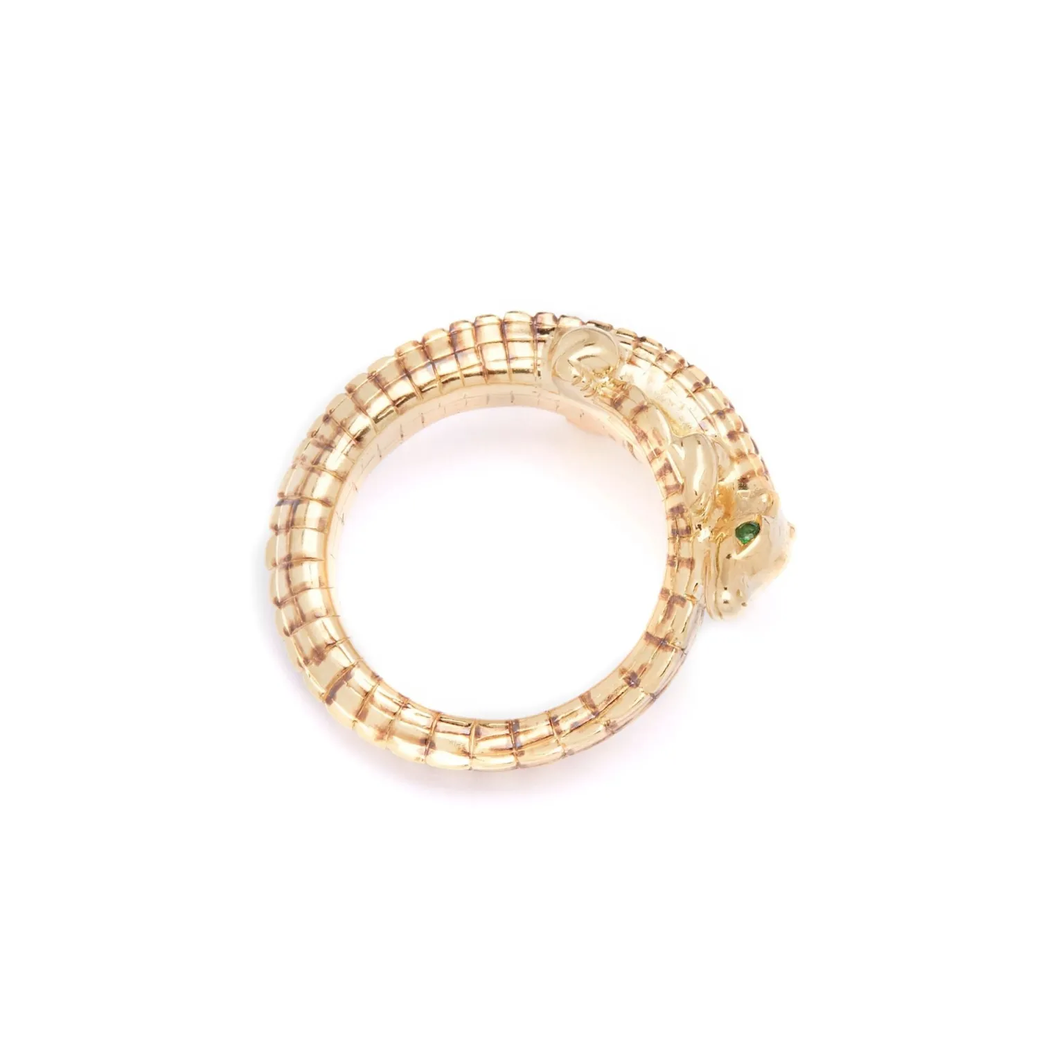 Bibi van der Velden Alligator Yellow Gold Pinky Ring Store
