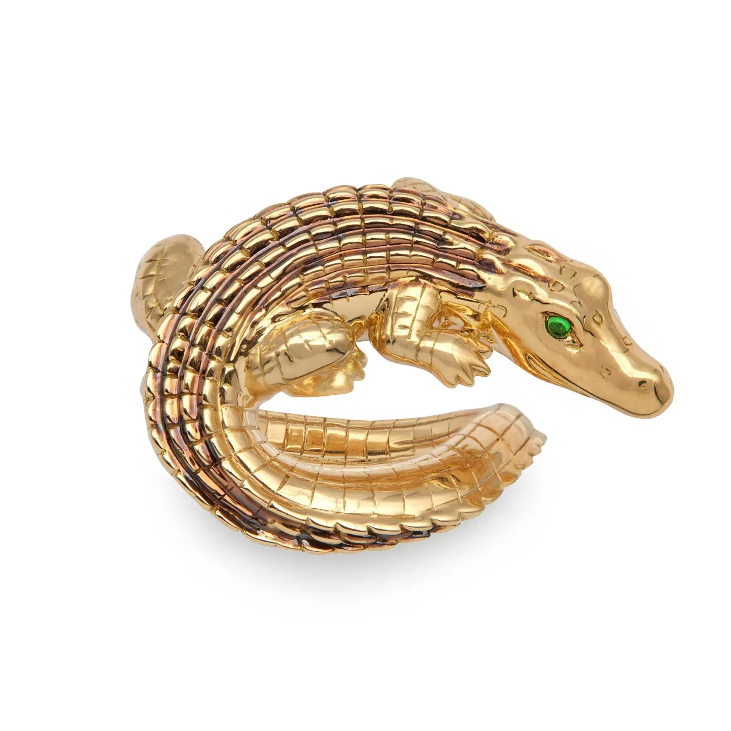 Bibi van der Velden Alligator Yellow Gold Twist Ring Cheap
