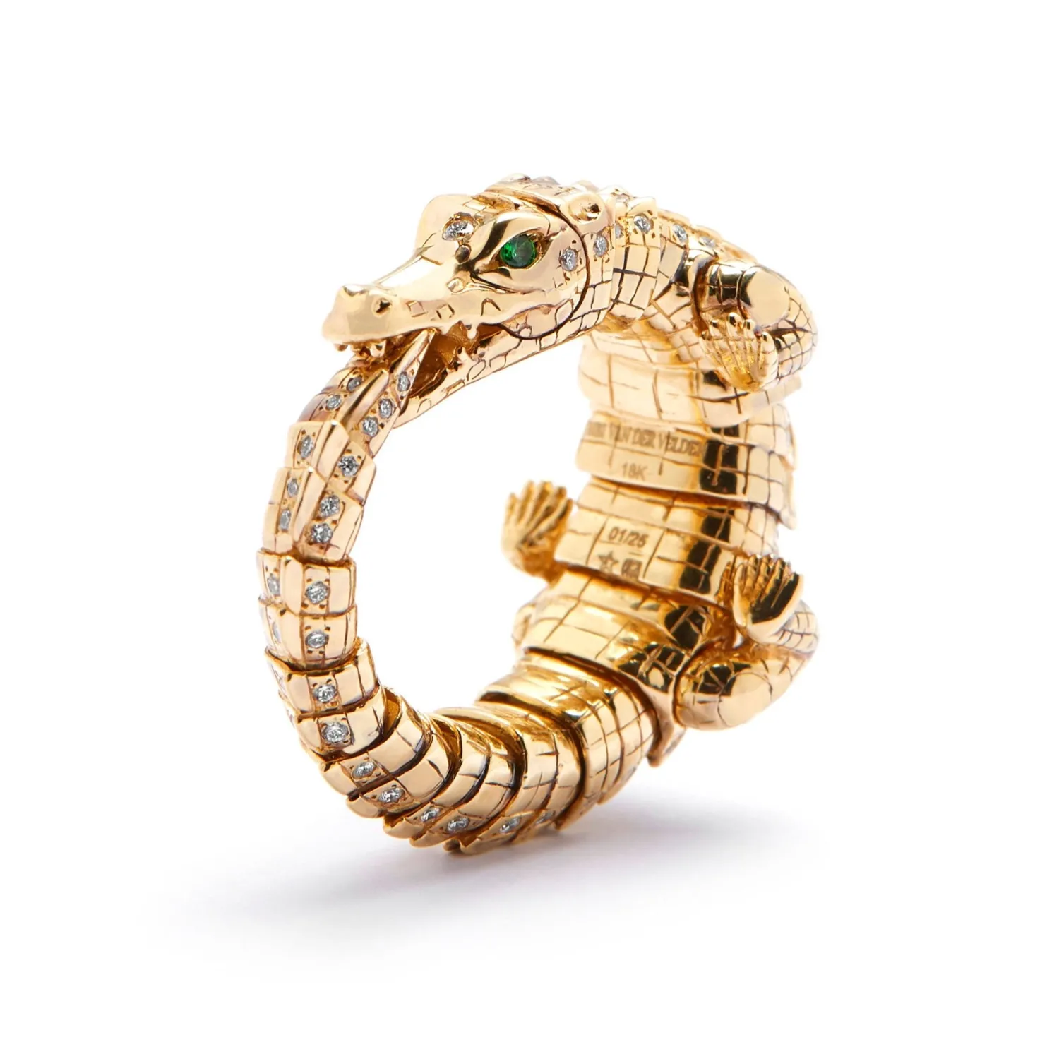 Bibi van der Velden Diamond Alligator Wrap Ring Best