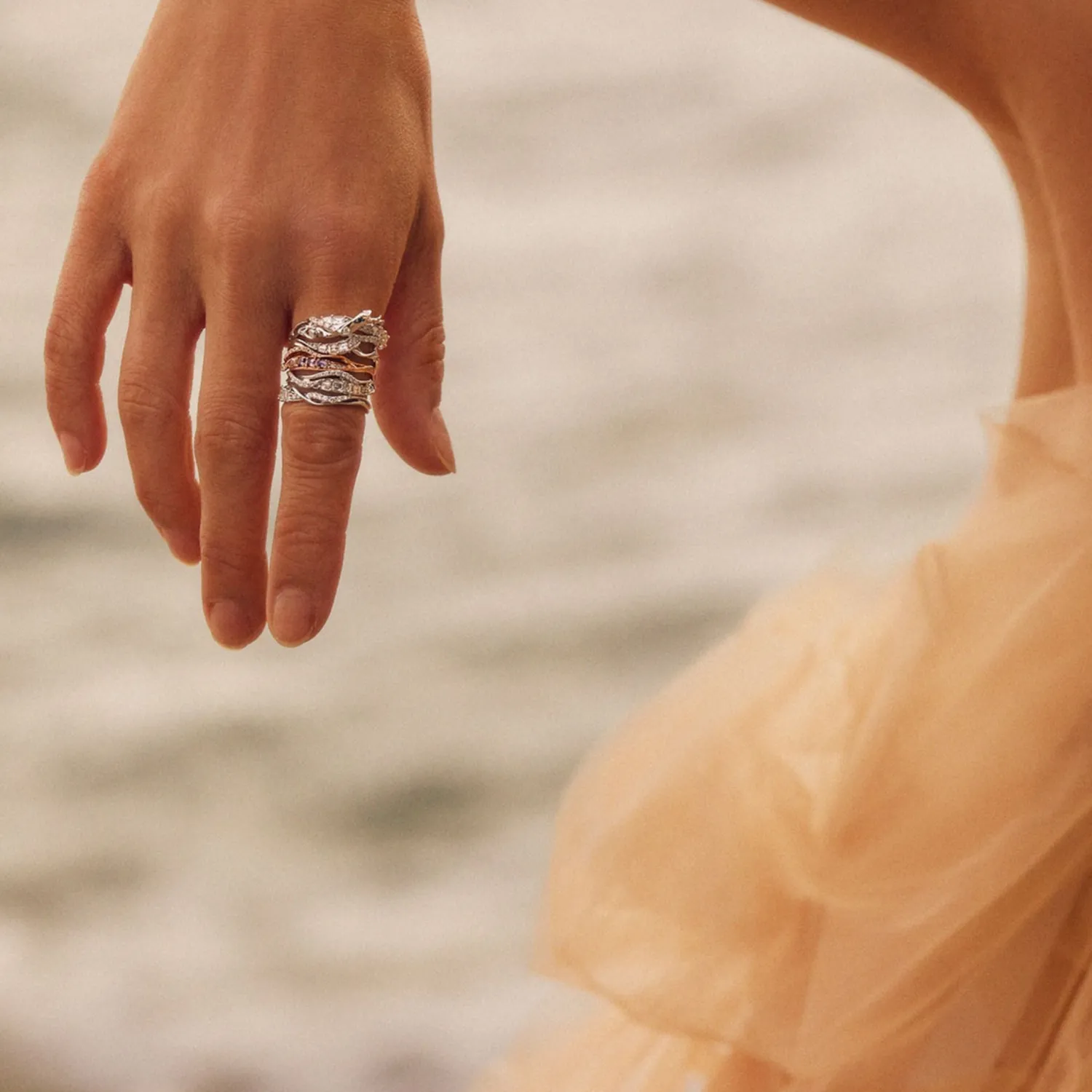 Bibi van der Velden Diamond Exhale Stackable Ring Shop