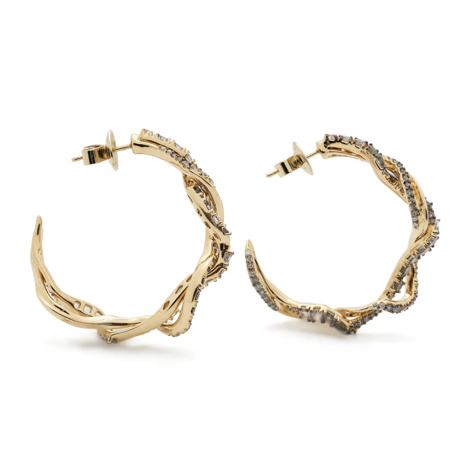 Bibi van der Velden Diamond Smoke-Ring Hoop Earrings Best