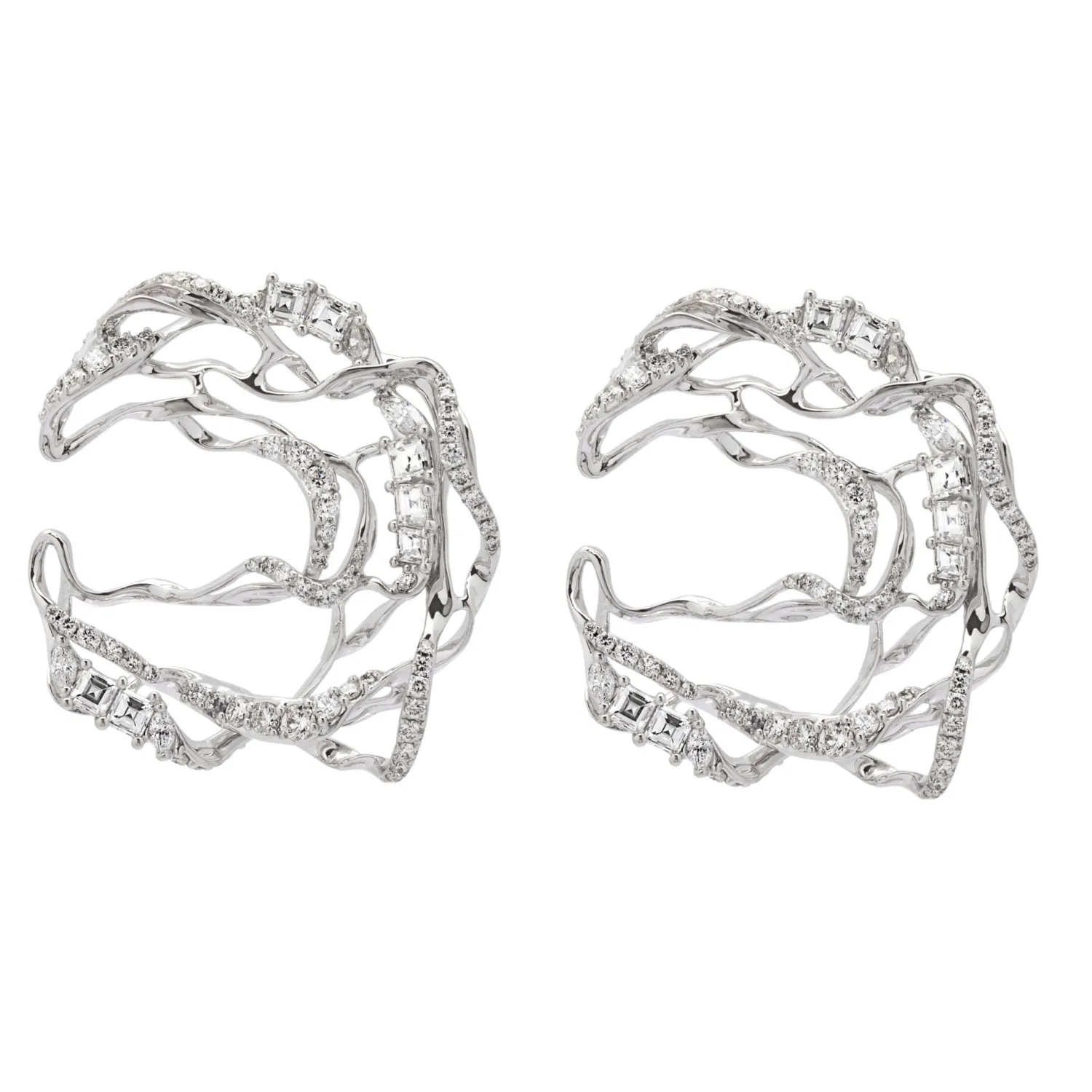 Bibi van der Velden Diamonds Smoulder Ear Hangers in White Gold Store