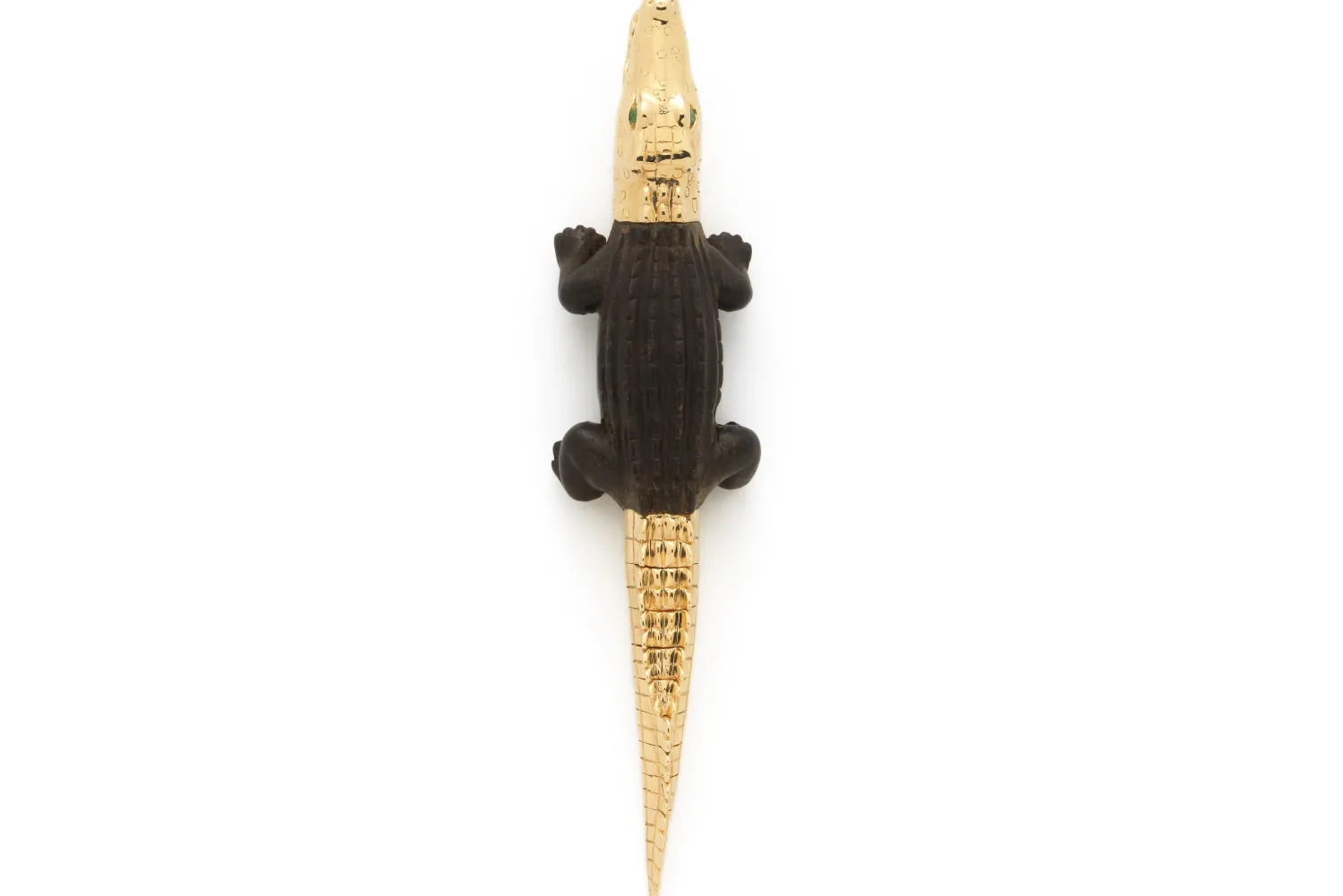 Bibi van der Velden Ebony Wood Large Alligator Bite Earring Shop