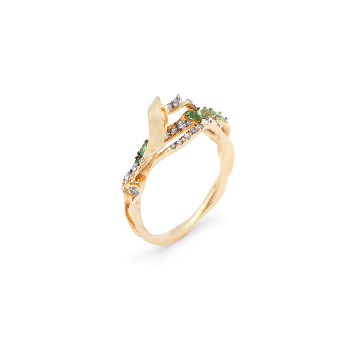 Bibi van der Velden Exhale Stackable Ring with Tsavorites Hot