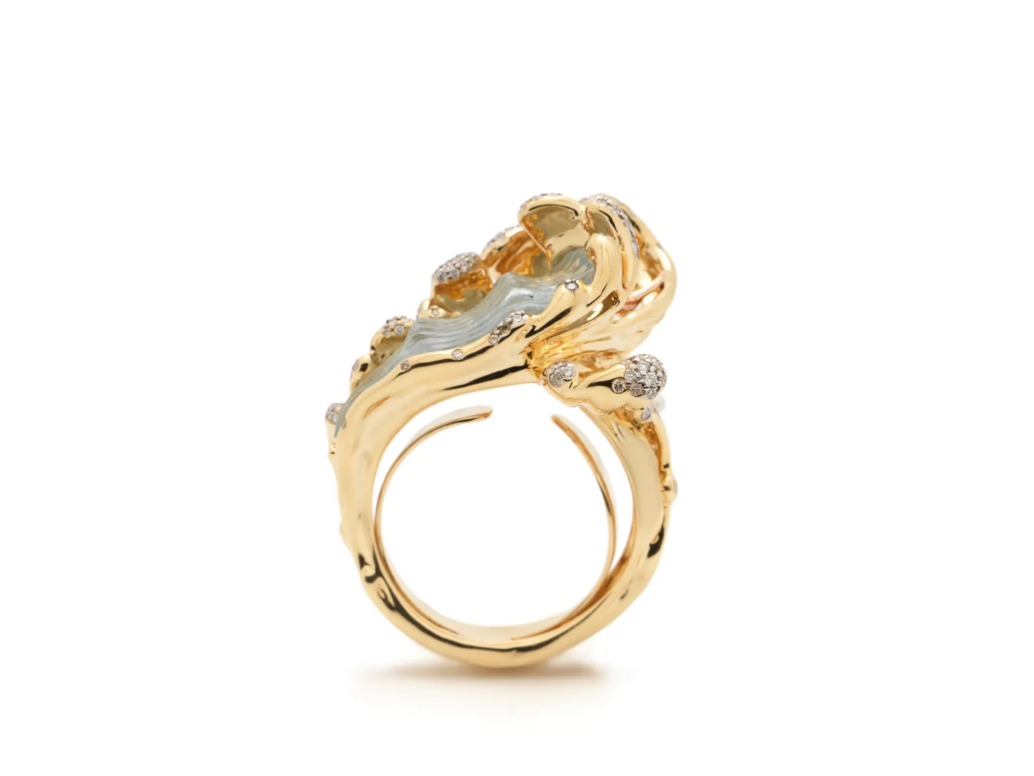 Bibi van der Velden Mermaid Wave Ring Yellow Gold Cheap