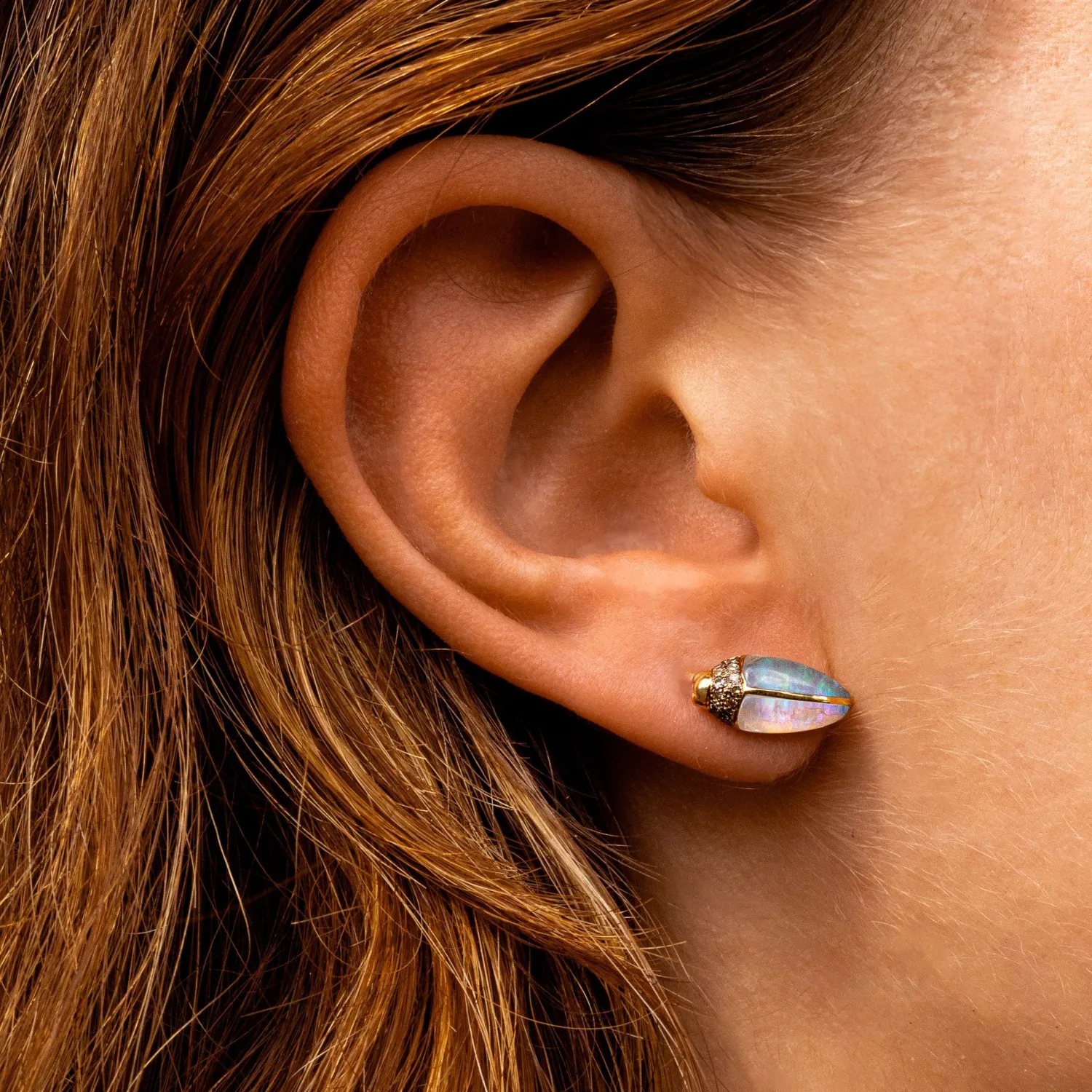 Bibi van der Velden Mini Scarab Opal Stud Cheap