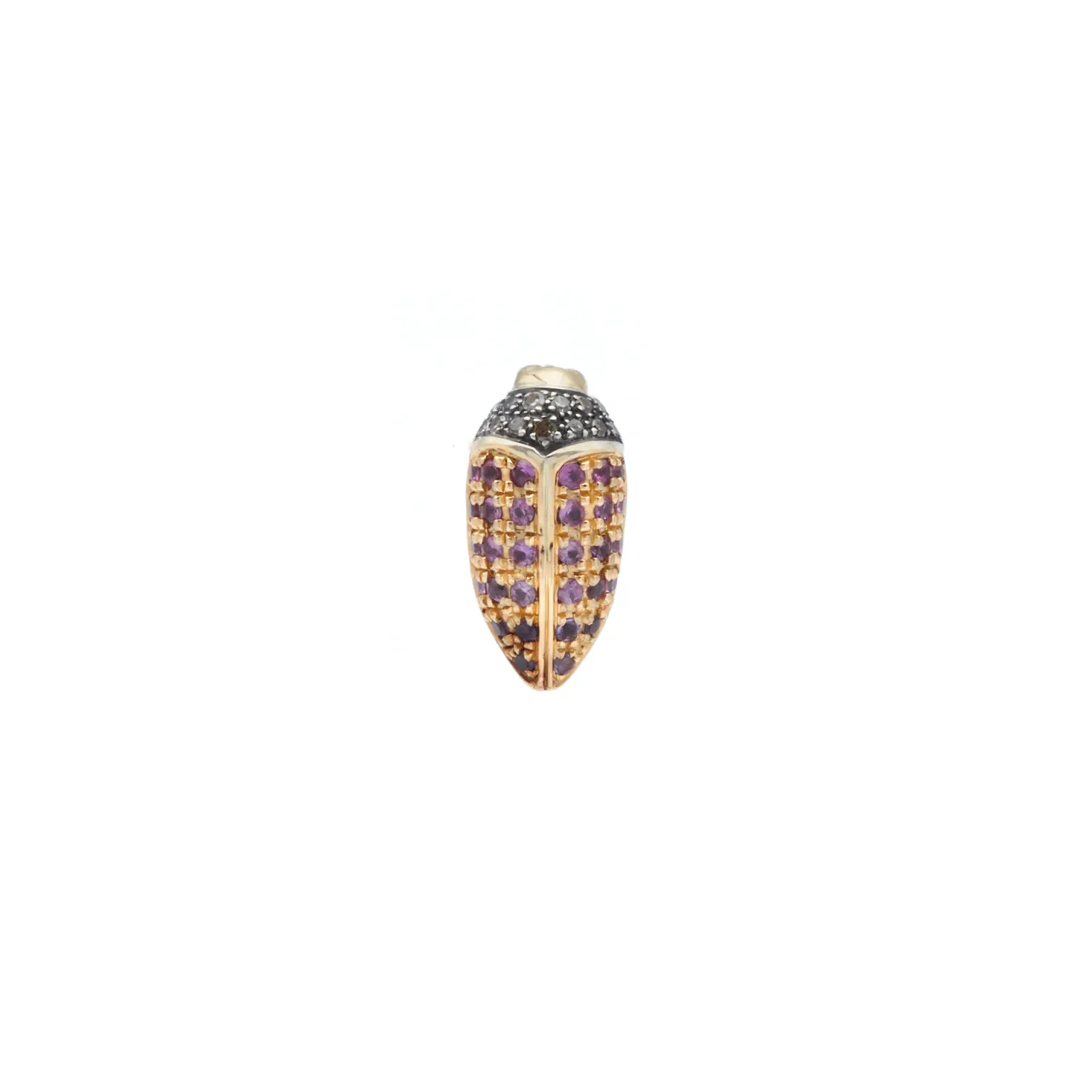 Bibi van der Velden Mini Scarab Pave Pink Sapphires Stud Hot