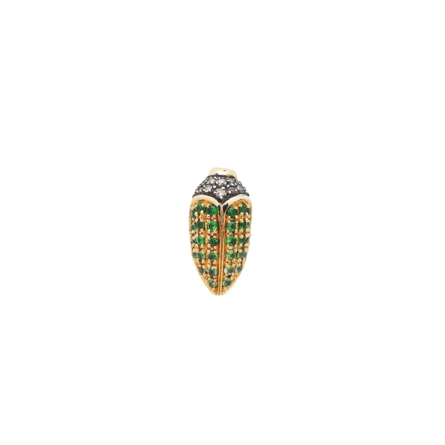 Bibi van der Velden Mini Scarab Pave Tsavorites Stud Sale
