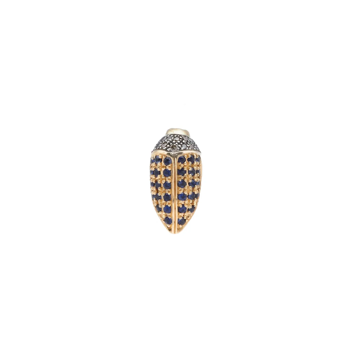 Bibi van der Velden Mini Scarab Stud Earring with Blue Sapphires Clearance