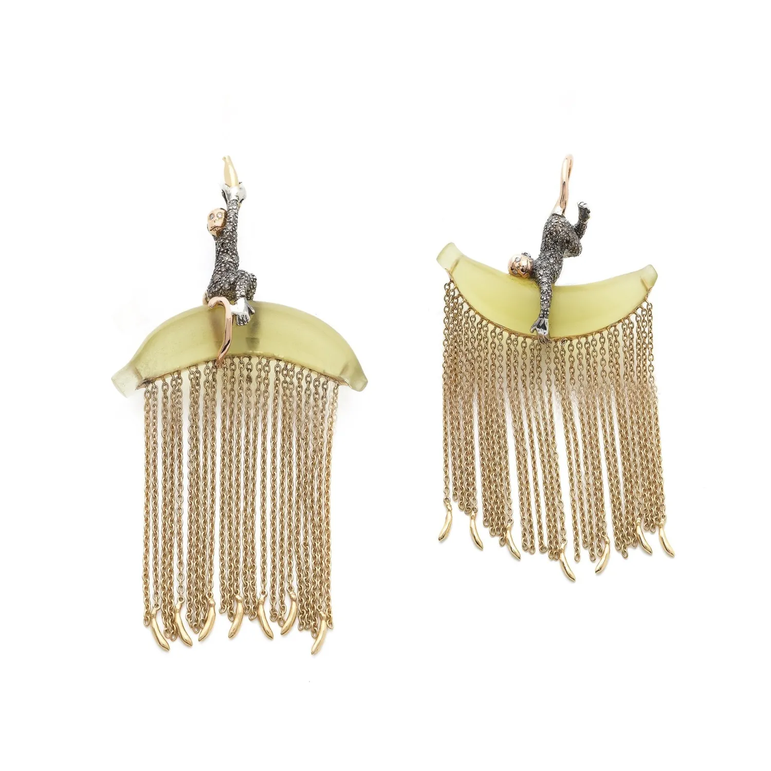 Bibi van der Velden Monkey Chain Earrings large Cheap