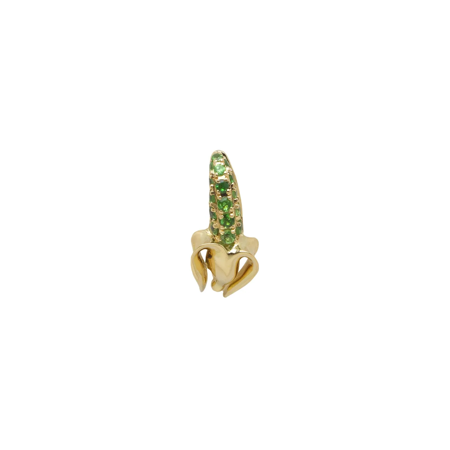 Bibi van der Velden Monkey Mini Banana Tsavorite Stud Cheap
