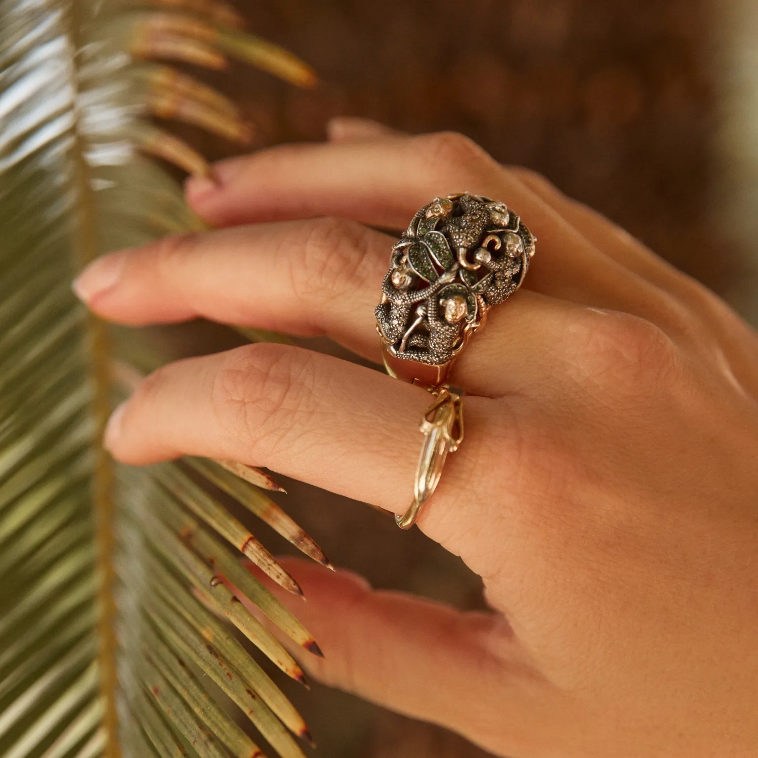 Bibi van der Velden Monkey Ring In A Ring Fashion