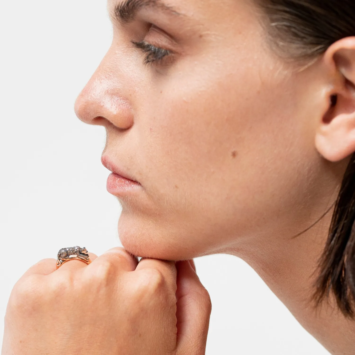 Bibi van der Velden Panther Stackable Ring Diamond Clearance