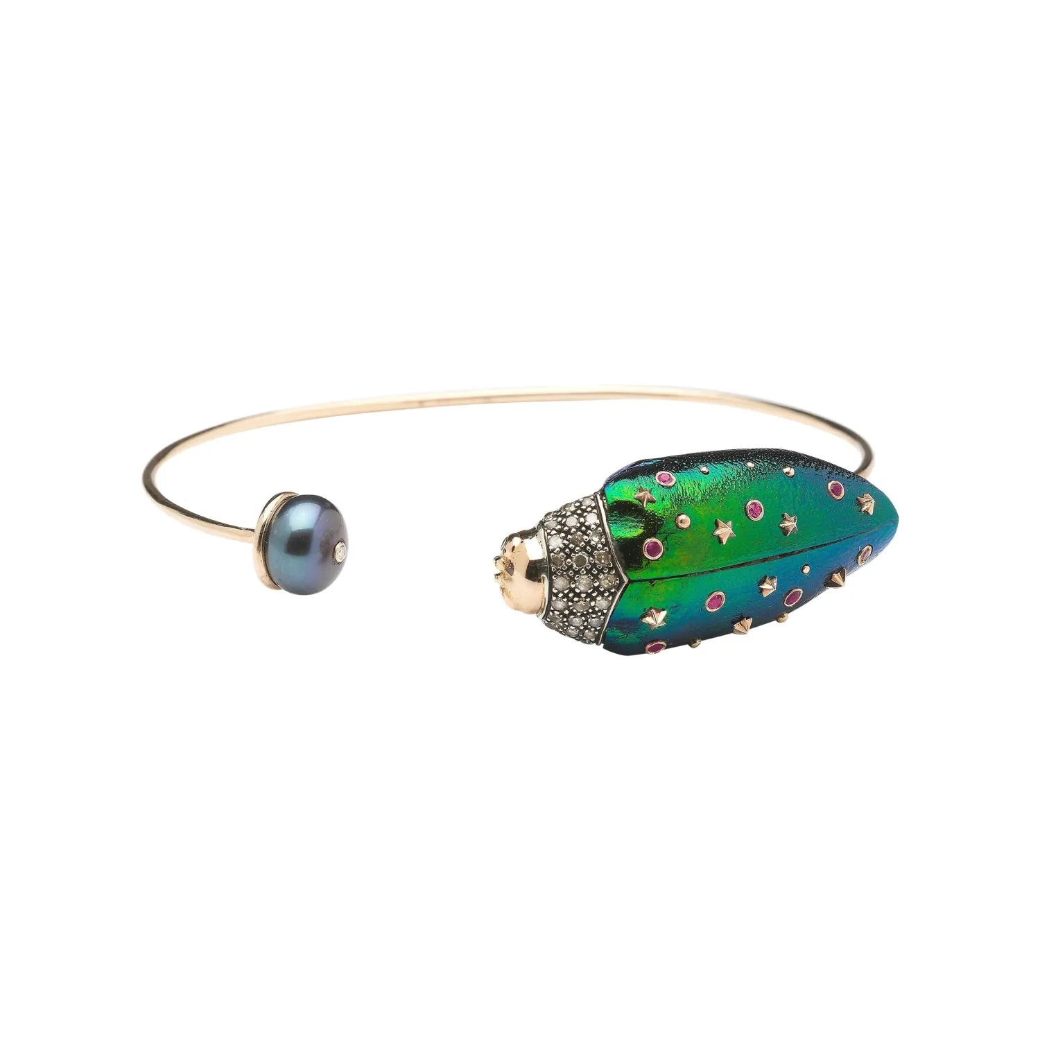 Bibi van der Velden Scarab And Pearl Bangle Store