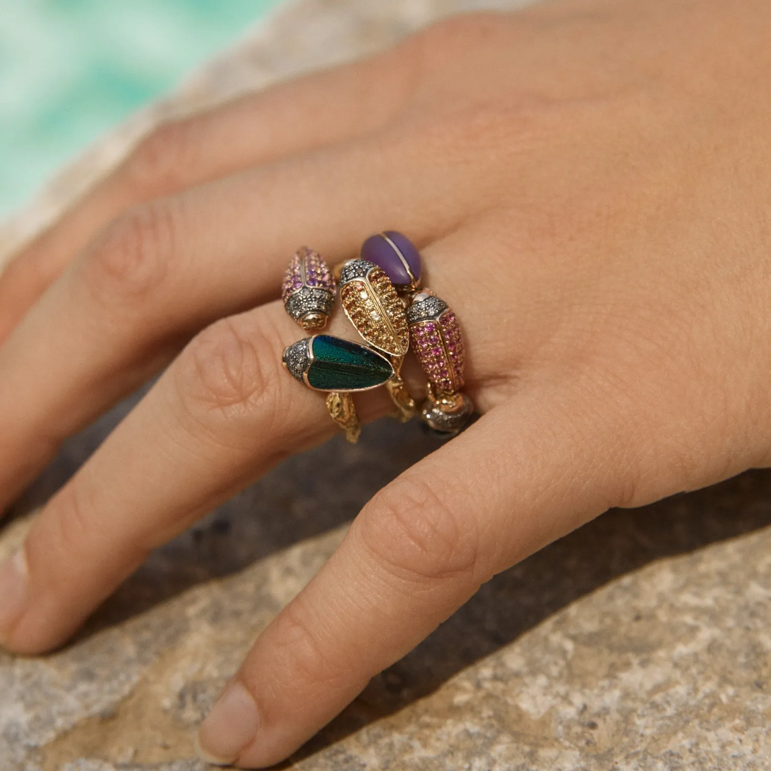 Bibi van der Velden Scarab Eternity Ring Sale