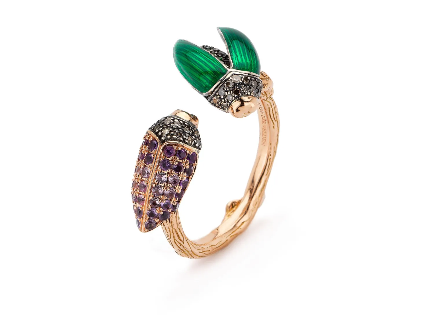 Bibi van der Velden Scarab Pink Sapphire Floaty Ring Cheap