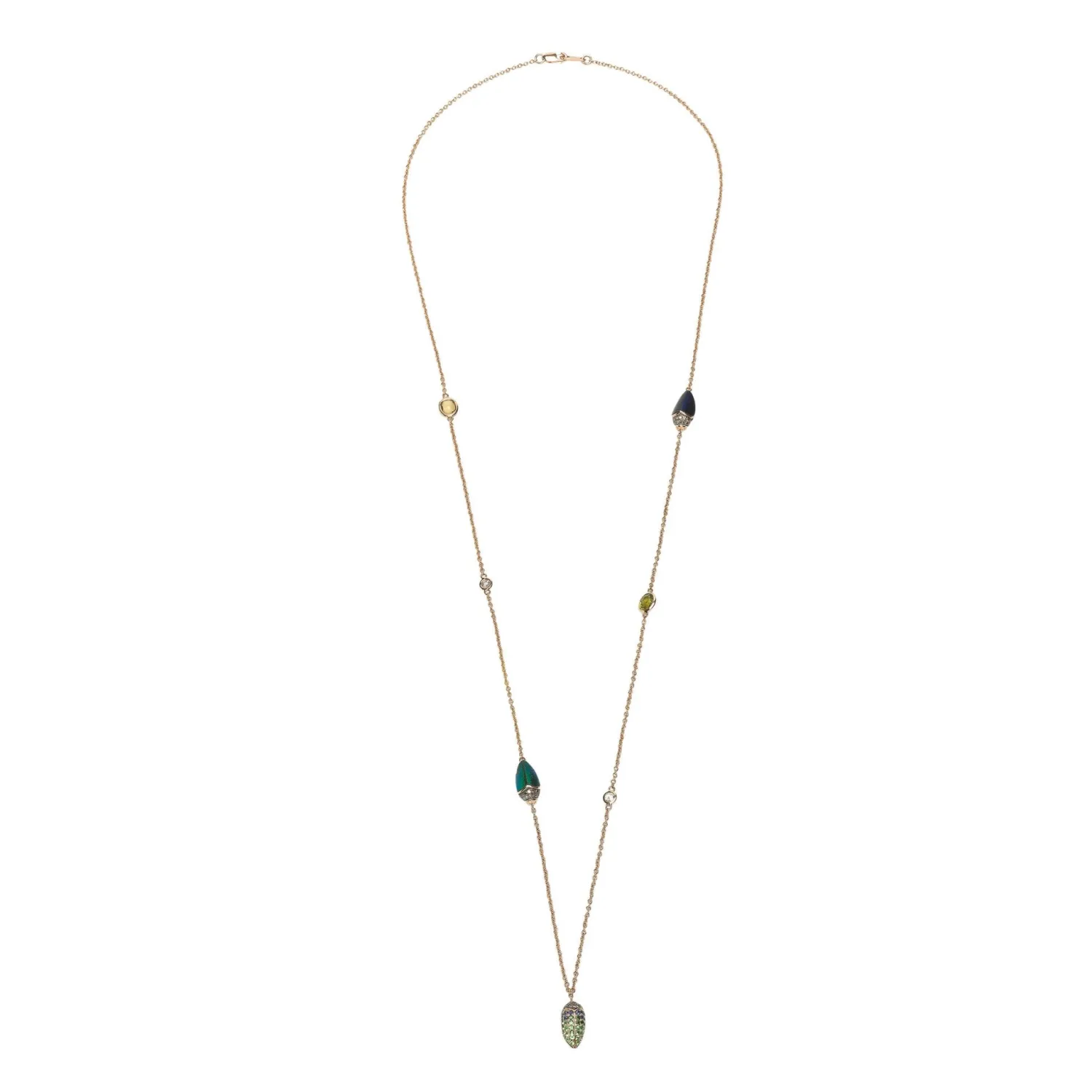 Bibi van der Velden Scarab Trio Necklace Online