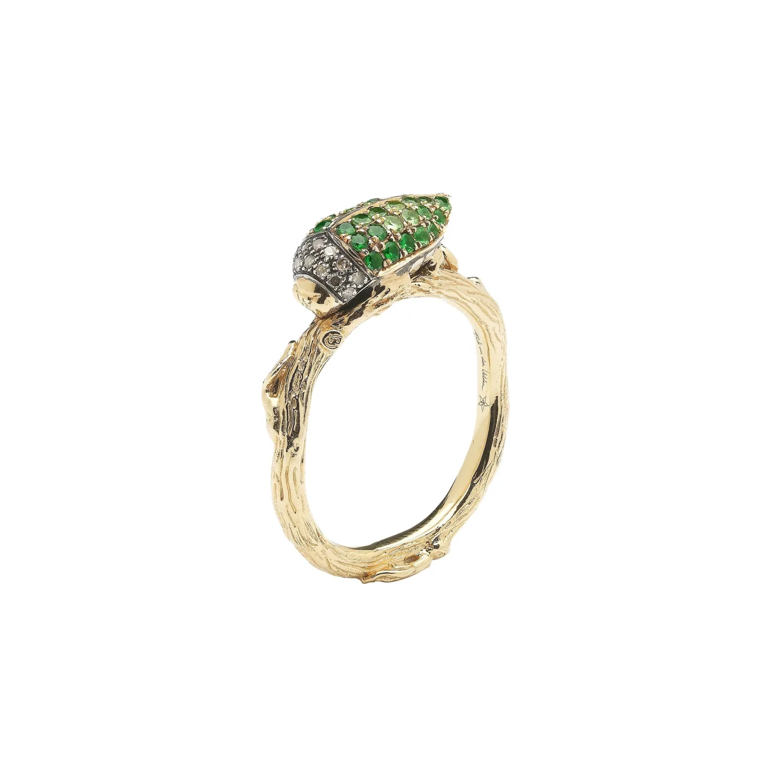 Bibi van der Velden Scarab Tsavorite Stackable Ring Discount
