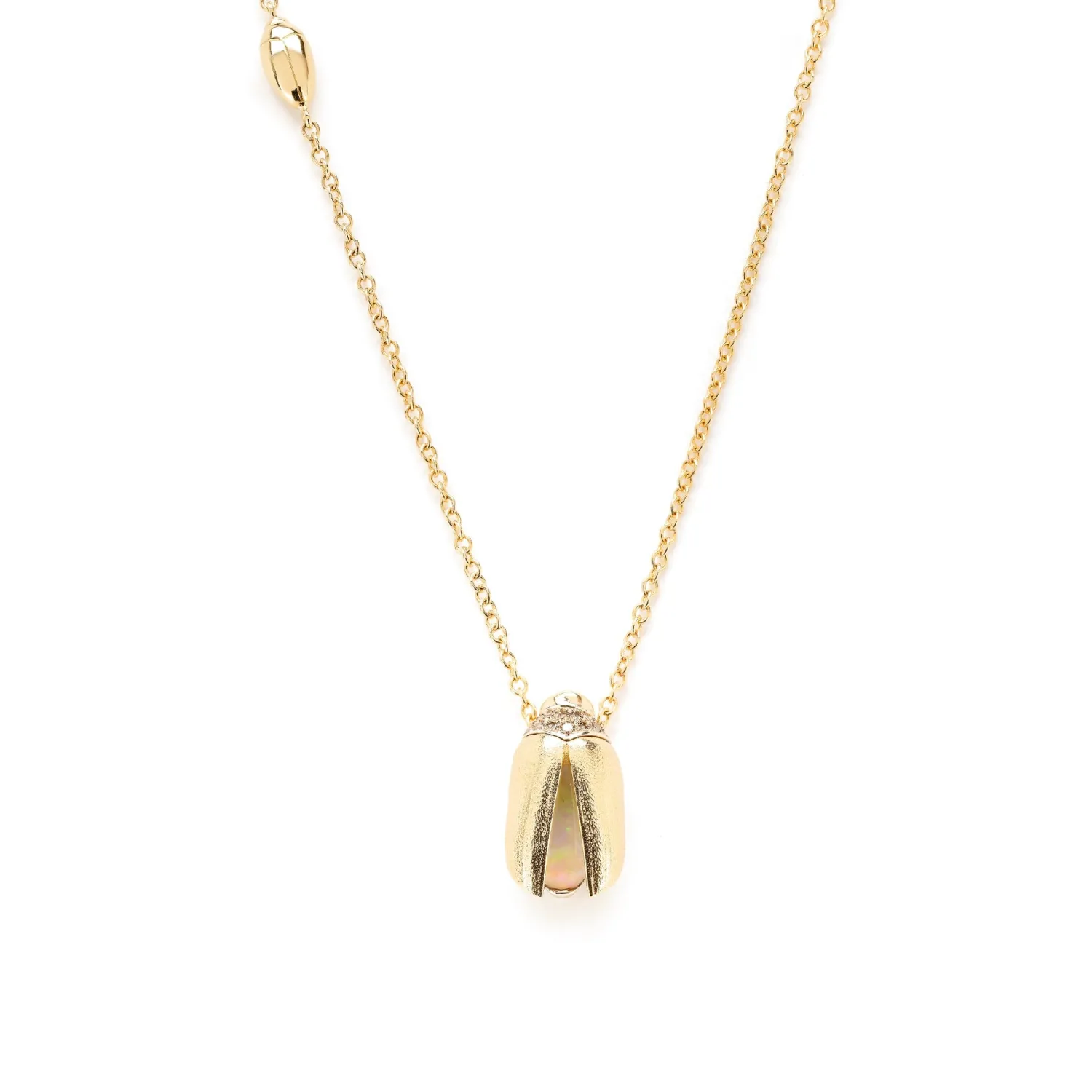 Bibi van der Velden Short Solo Scarab Opal Fly Wings Necklace Flash Sale