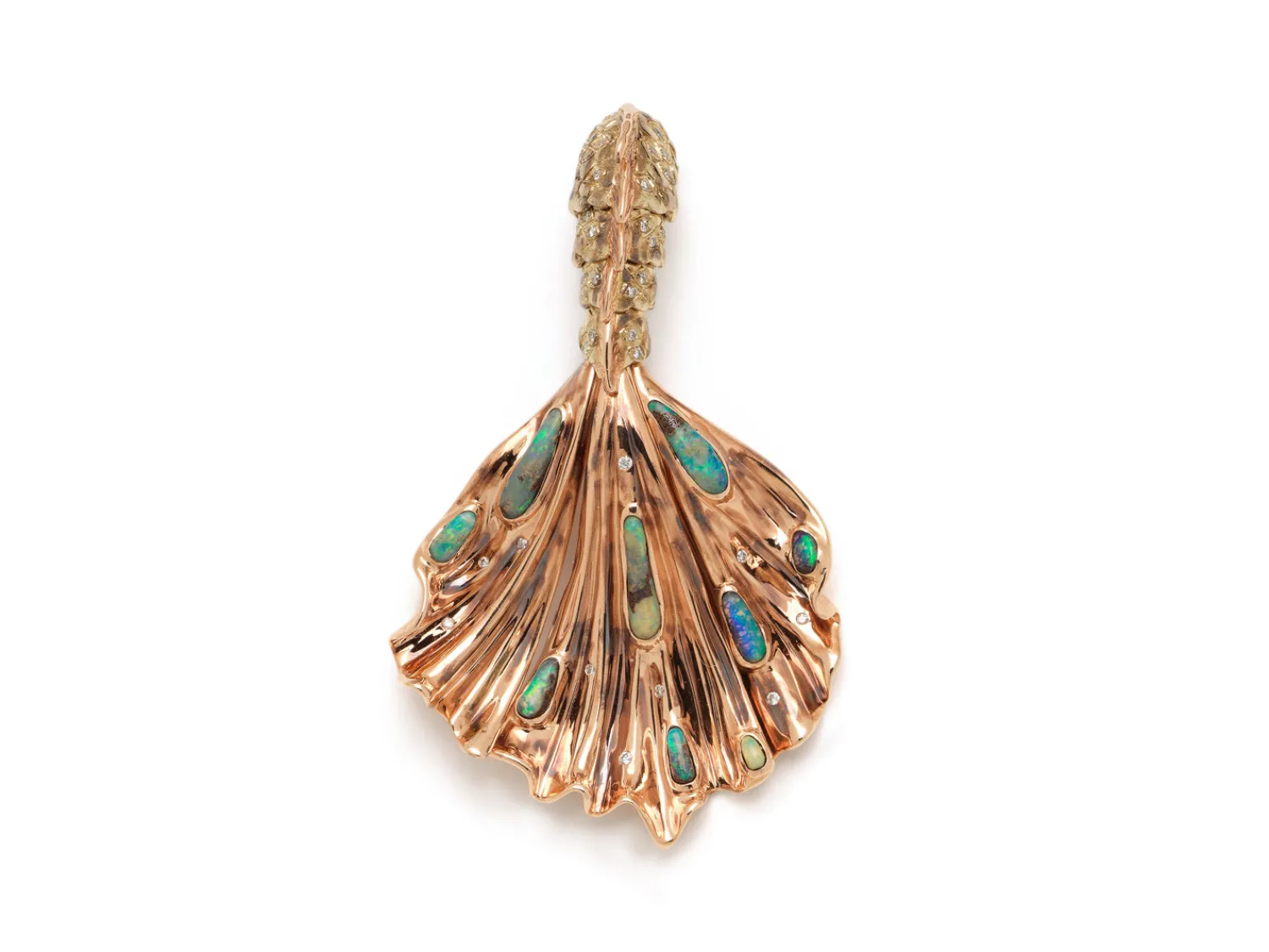 Bibi van der Velden Siren Tail Earring with Blue and Green Opals Clearance
