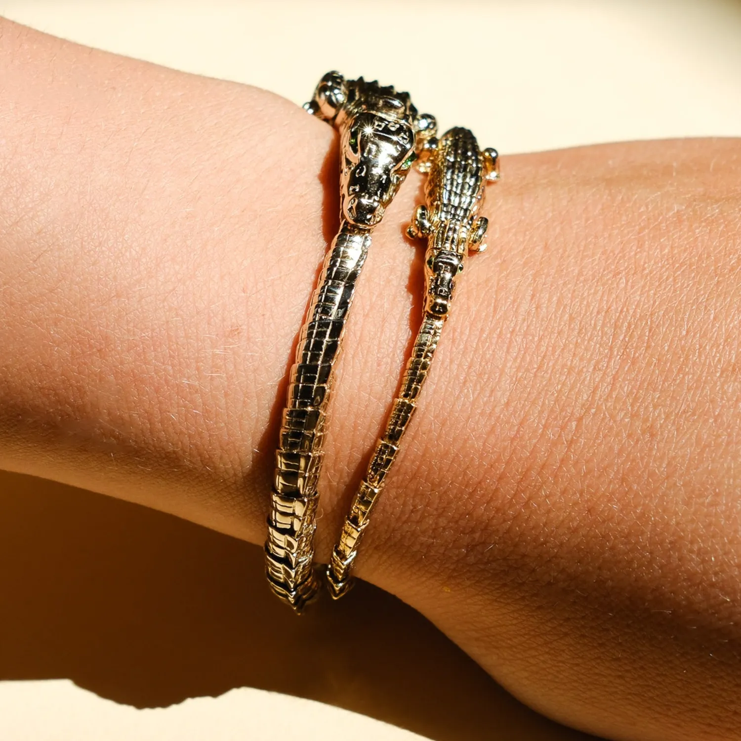 Bibi van der Velden Thin Alligator Wrap Bracelet Cheap
