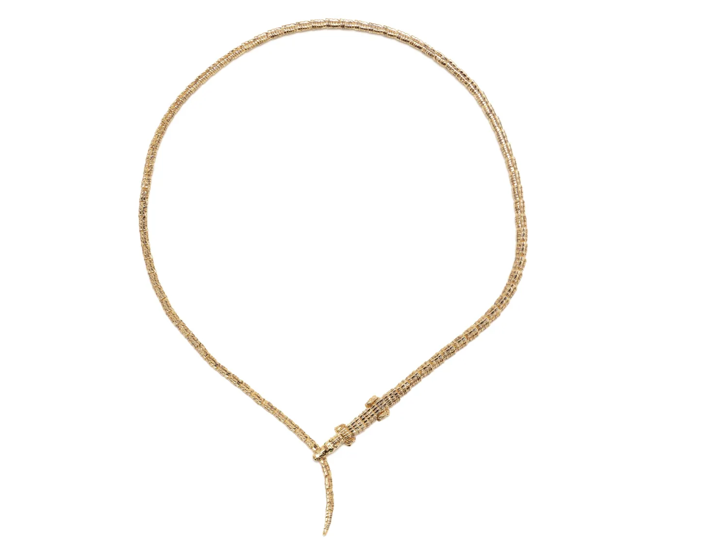 Bibi van der Velden Thin Alligator Wrap Necklace Online