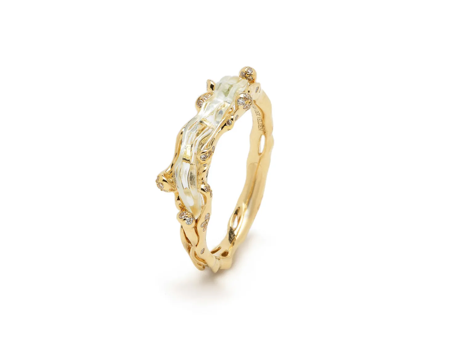 Bibi van der Velden Wave Stackable Ring Aquamarine Best