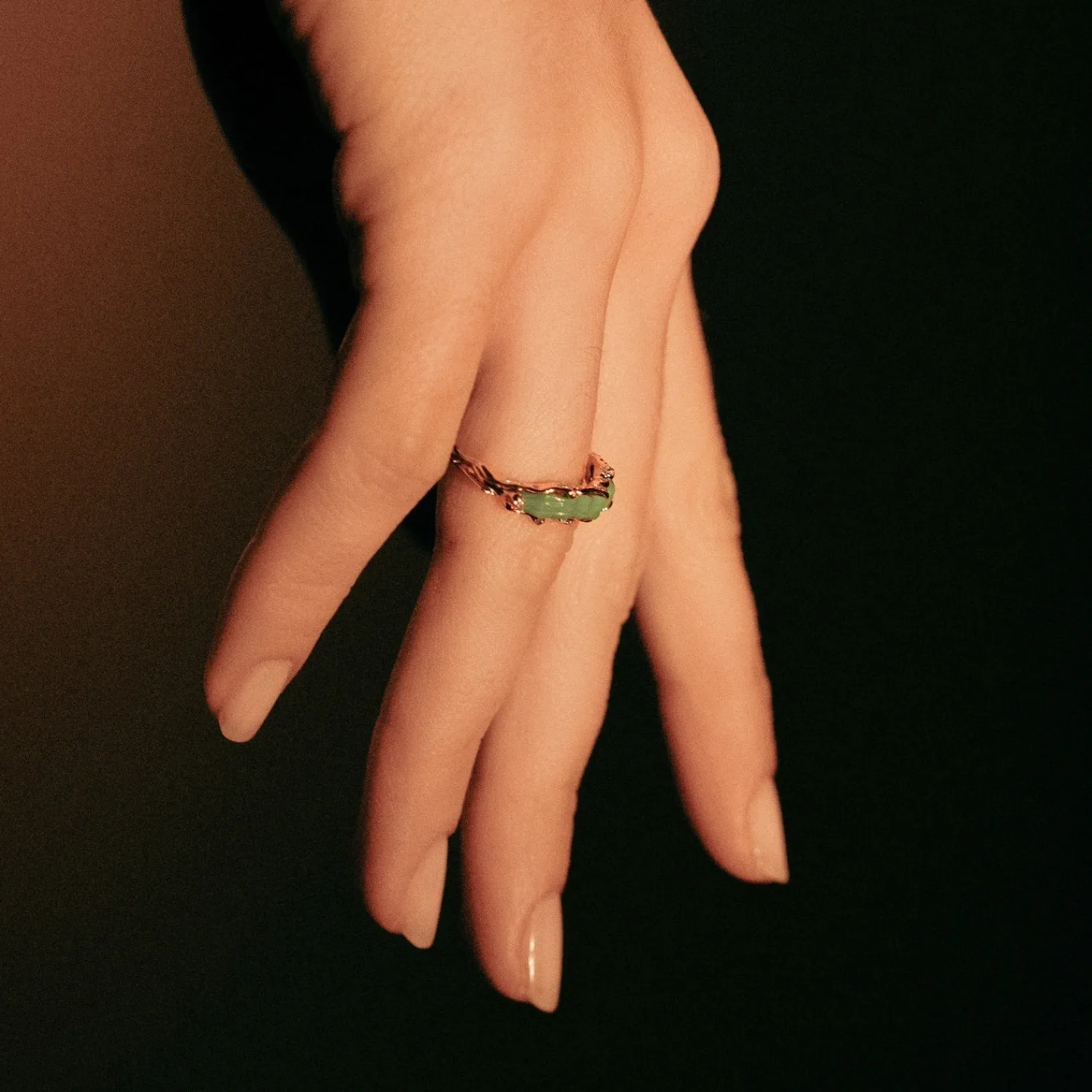 Bibi van der Velden Wave Stackable Ring Turquoise Flash Sale